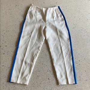 Celine White & Blue Trousers Size 12